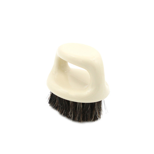 Horse Hair Palm Brush Cleaning Brush Plastic Handle Cream Color M