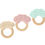 Thumbnail: Montessori wooden ring cloud rattles displayed in mint green, pink, and beige.