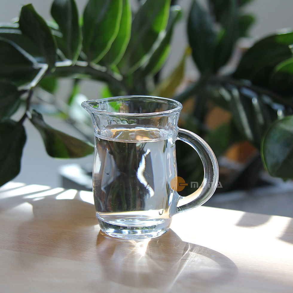 Thumbnail: Glass Pitcher Set for Kids, 3.4 oz Small Pouring Jug, Clear with Handle, 2-Pack