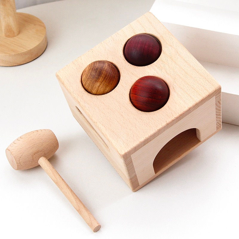 Thumbnail: box with balls to push, sensorial materials, montessori suppliers,  montessori shops, montessori material, nido material