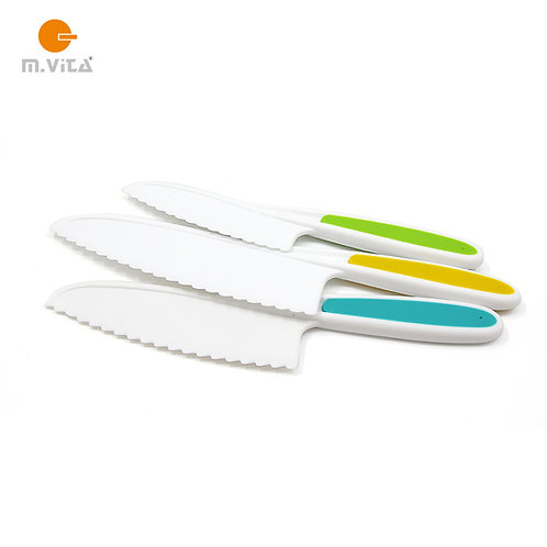 Children's Nylon knife set of 3 Serrated Edges