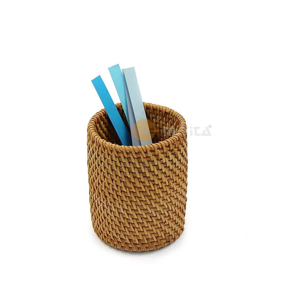 Thumbnail: Rattan paper strip holder with blank cutting strips for beginner scissor practice