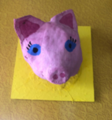 Papier Mache Animal Head