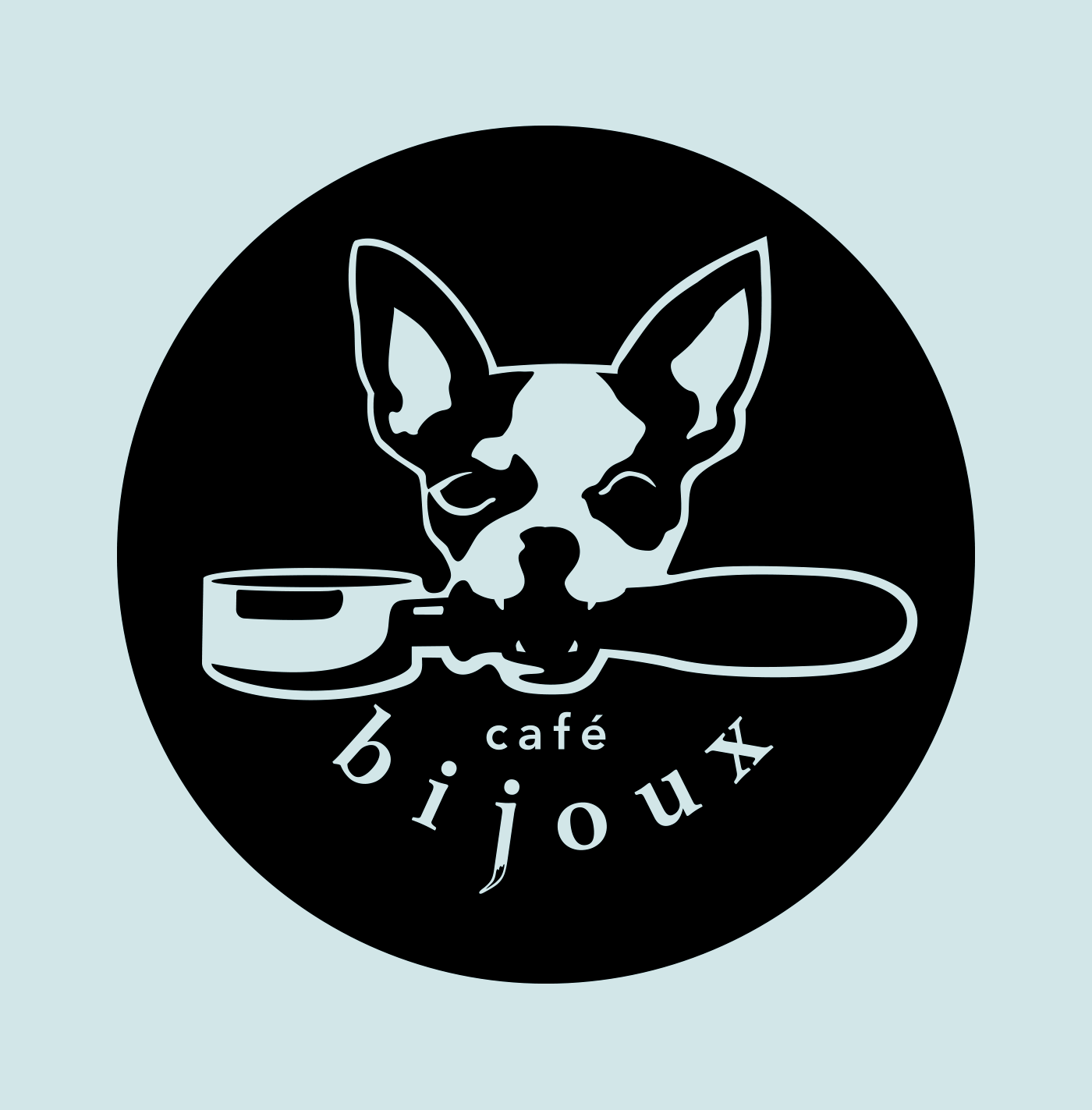 Café Bijoux Logo - Inverted