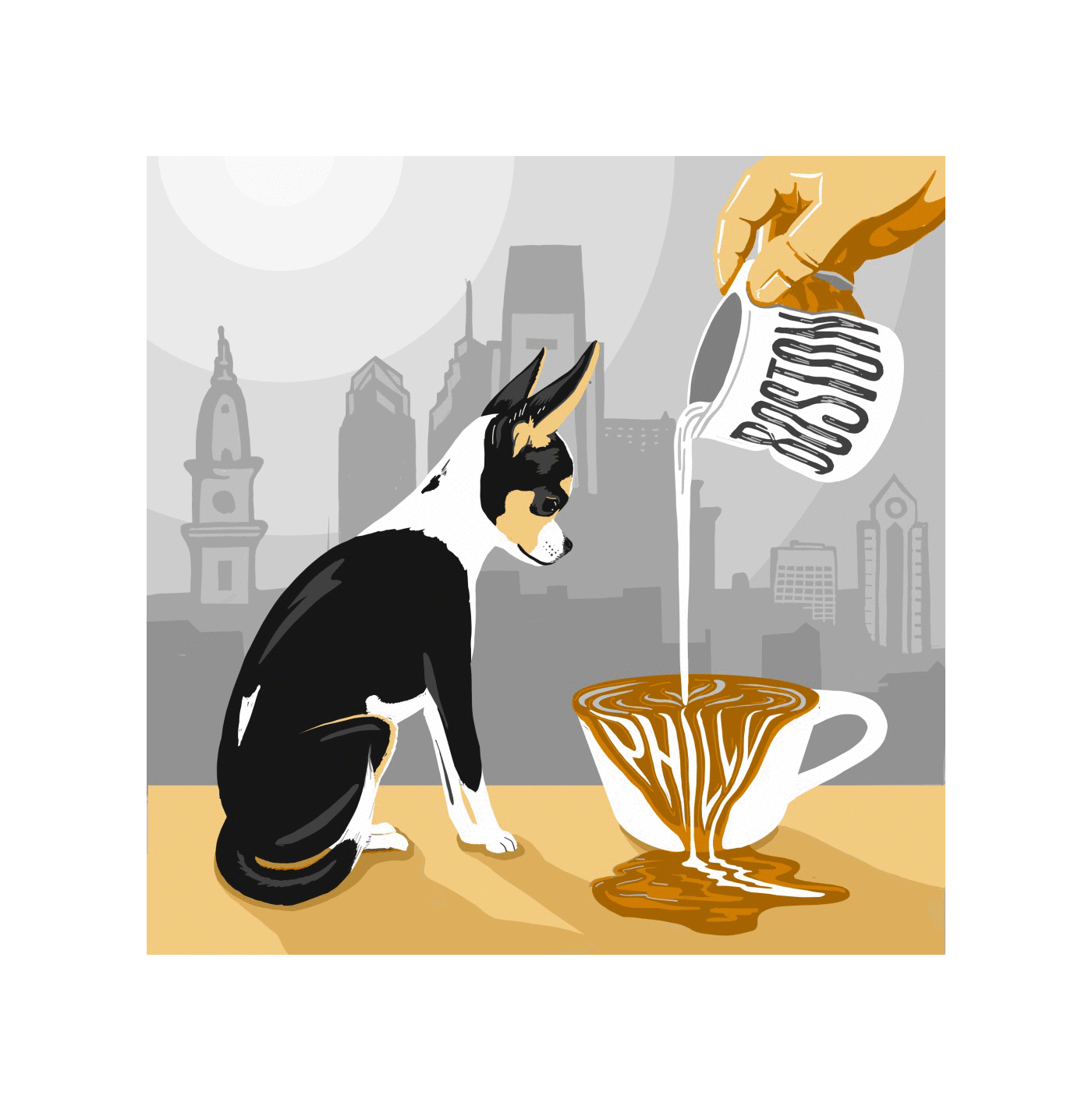 Latte art illustration