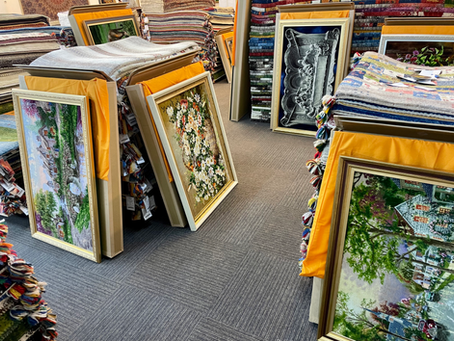 🖼️絵画絨毯の額装が完成しました🖼️