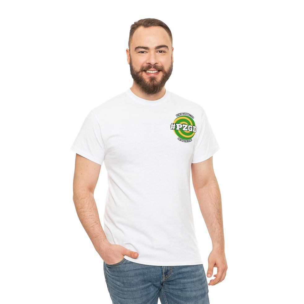 サムネイル： Unisex Heavy PZGD STAY CONNECTED|GET IN THE ZONE Cotton Tee