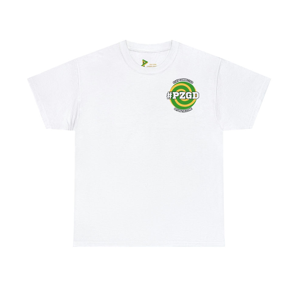 サムネイル： Unisex Heavy PZGD STAY CONNECTED|GET IN THE ZONE Cotton Tee