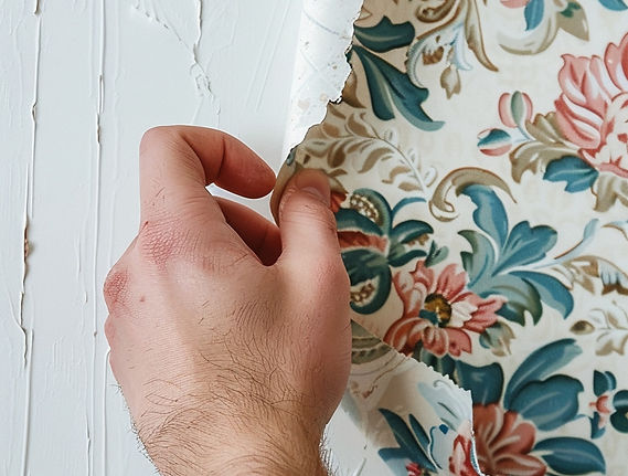 Une pathologie des bâtiments : le papier peint qui se décolle