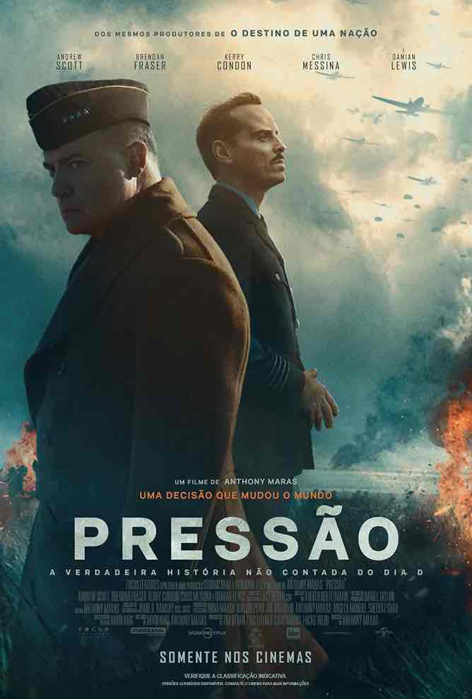Cartaz filme pressão com ator Brendan Fraser - créditos divulgação