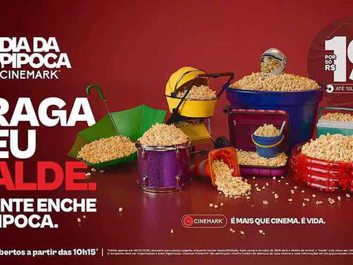 Você vai se esbaldar de novo! Cinemark anuncia 2ª edição do Dia da Pipoca para 8 de março