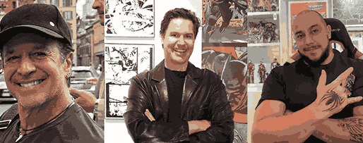 John Romita Jr., Scott Hanna e Márcio Menyz, desenhista, arte-finalista e colorista do título, estarão juntos nos quatro dias do festival