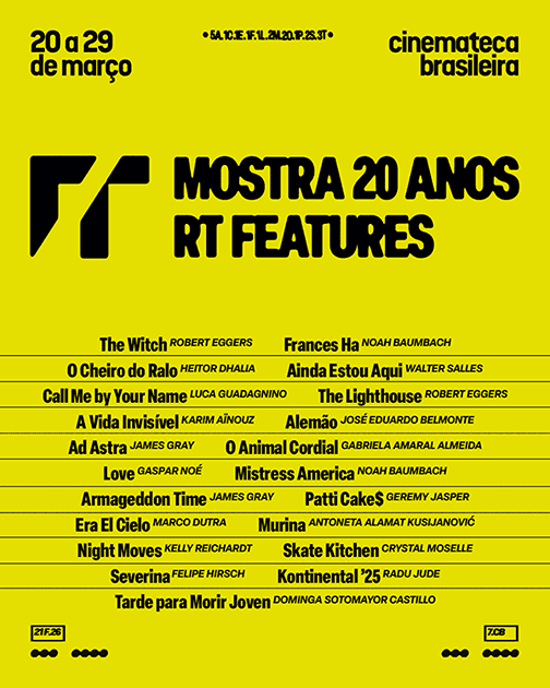 DE PRODUÇÕES INTERNACIONAIS AO OSCAR COM ‘AINDA ESTOU AQUI’, RT FEATURES COMPLETA VINTE ANOS E COMEMORA COM MOSTRA GRATUITA NA CINEMATECA BRASILEIRA