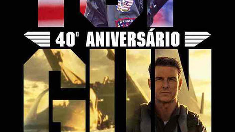 Pôster Celebração de Top Gun Ases Indomáveis e Top Gun Maverick de volta aos cinemas 