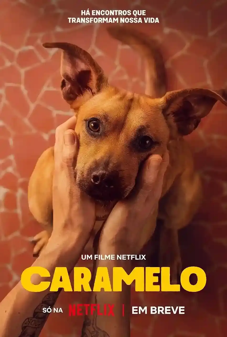 Primeiro pôster do filme Caramelo, que estreia em 2025 na Netflix