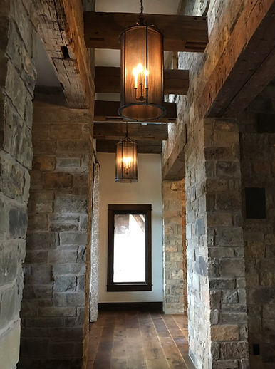 western country style entry lighting