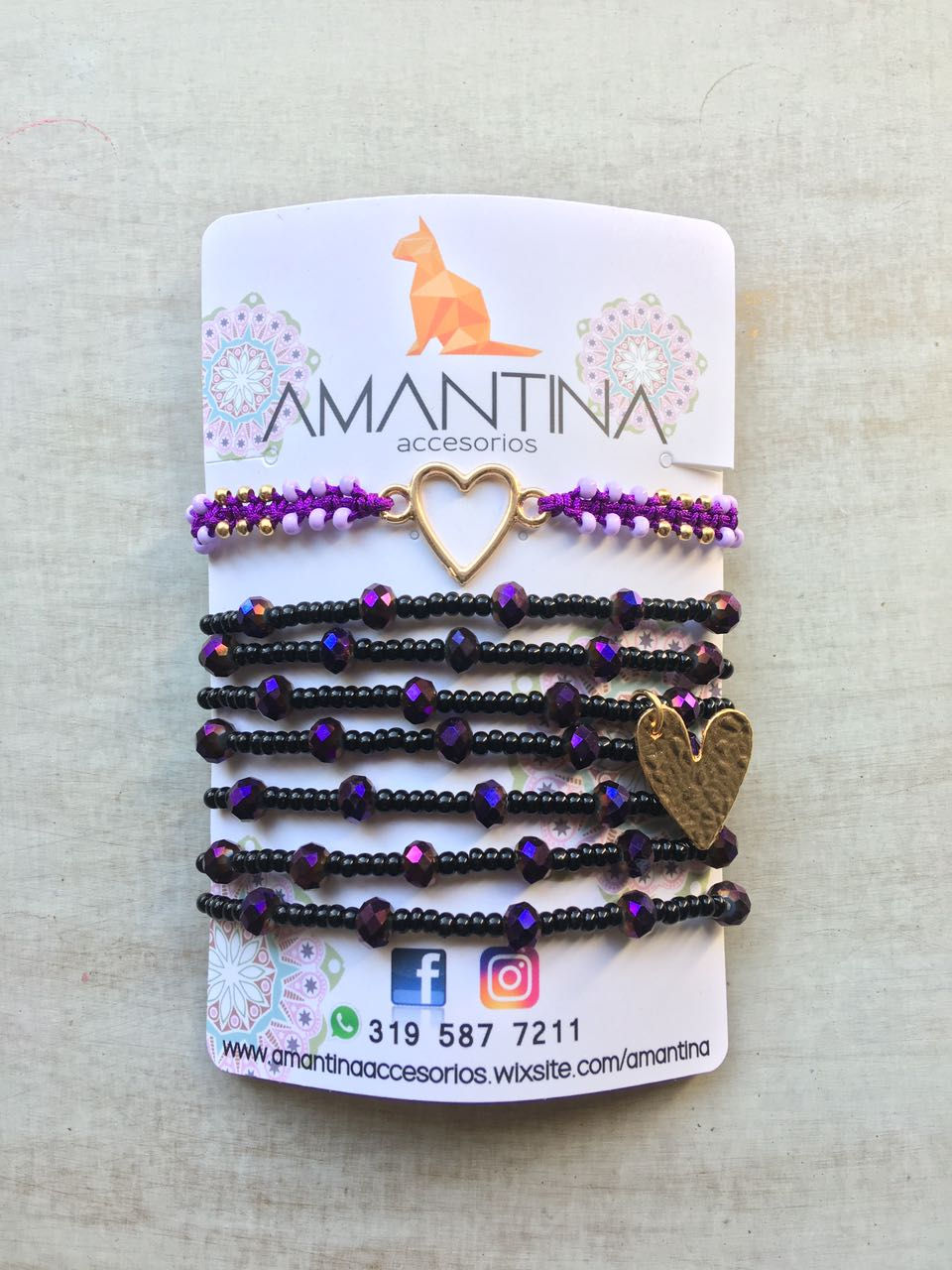 Miniatura: Ref. 1433 Pulsera Morada.