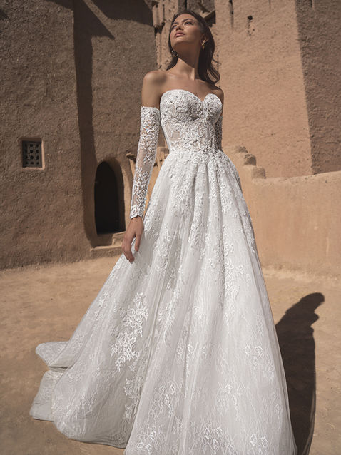 ENZOANI | Blue by Enzoani Wedding Dress & Detachable Overskirt - TEE  |  Js Couture Bridal Shop - Marylebone London