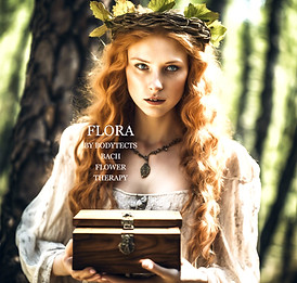 young woman with big, long strawberry bl