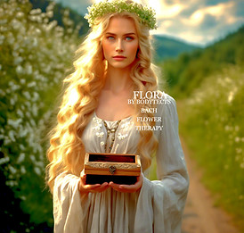 young woman with big wavy, very long lig