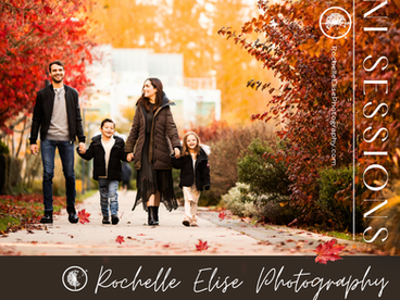 Christmas Mini Sessions near me: Rochelle Elise Photography does both fall and Christmas Mini Sessions at yours and her favourite outdoor locations. Pricing is $350 15 images $250 for 8. 