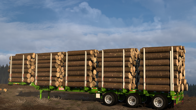 Temisko Tri Log Trailer for American Truck Simulator by Dro Modding