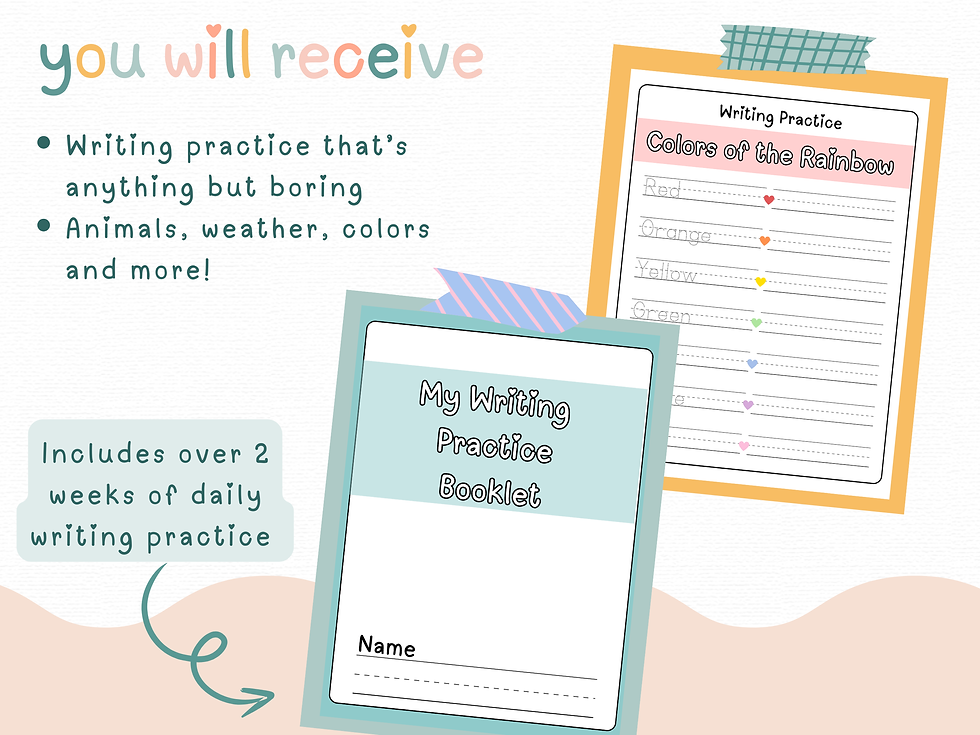 Thumbnail: Writing Practice Booklet