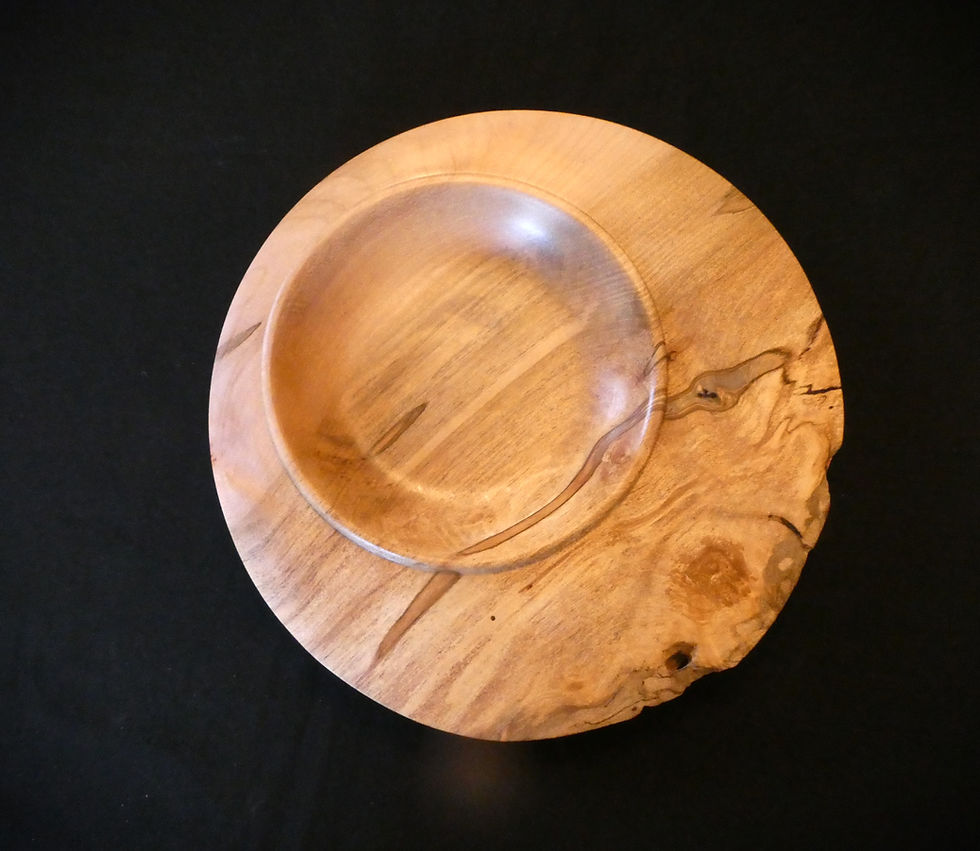 Thumbnail: Artistically Turned Spalted Maple Off Center Dish