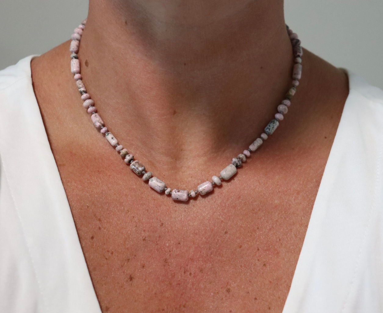 Pink Rhodonite Necklace