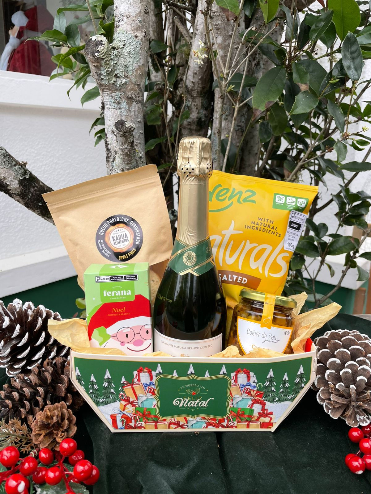 Cesta P Papel Sem Glúten Natalina