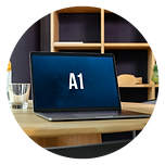 Um notebook com a imagem do certificado A1