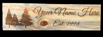 Custom Wood Sign Laser Engraved