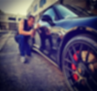 OWNER TECHNICIAN REMOVING DENT FROM PORSCHE