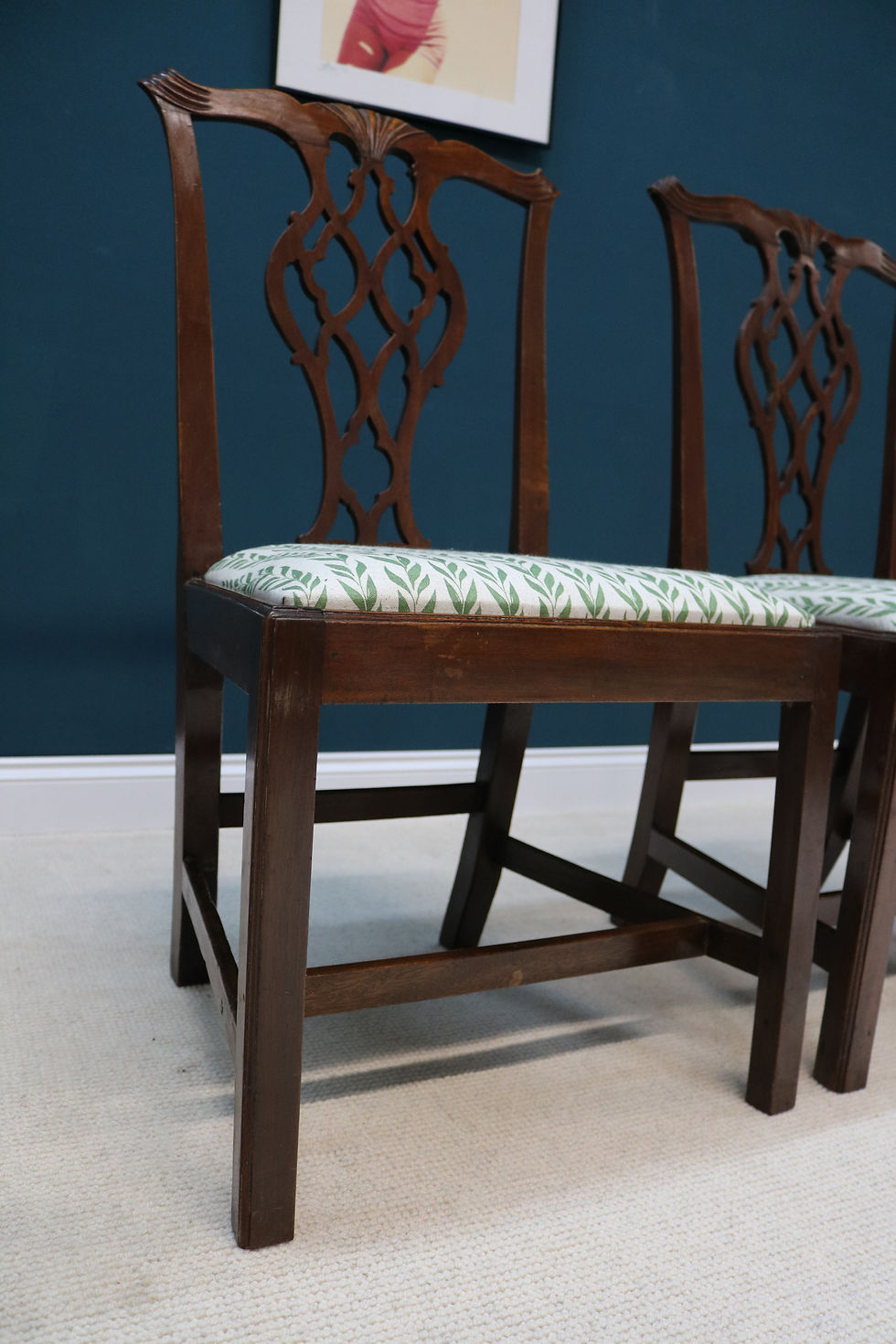 Thumbnail: set of six George III style mahogany dining chairs