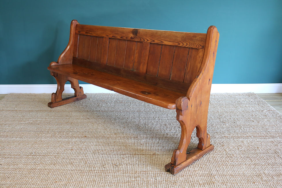 Thumbnail: A Gothic Revival-style pine pew