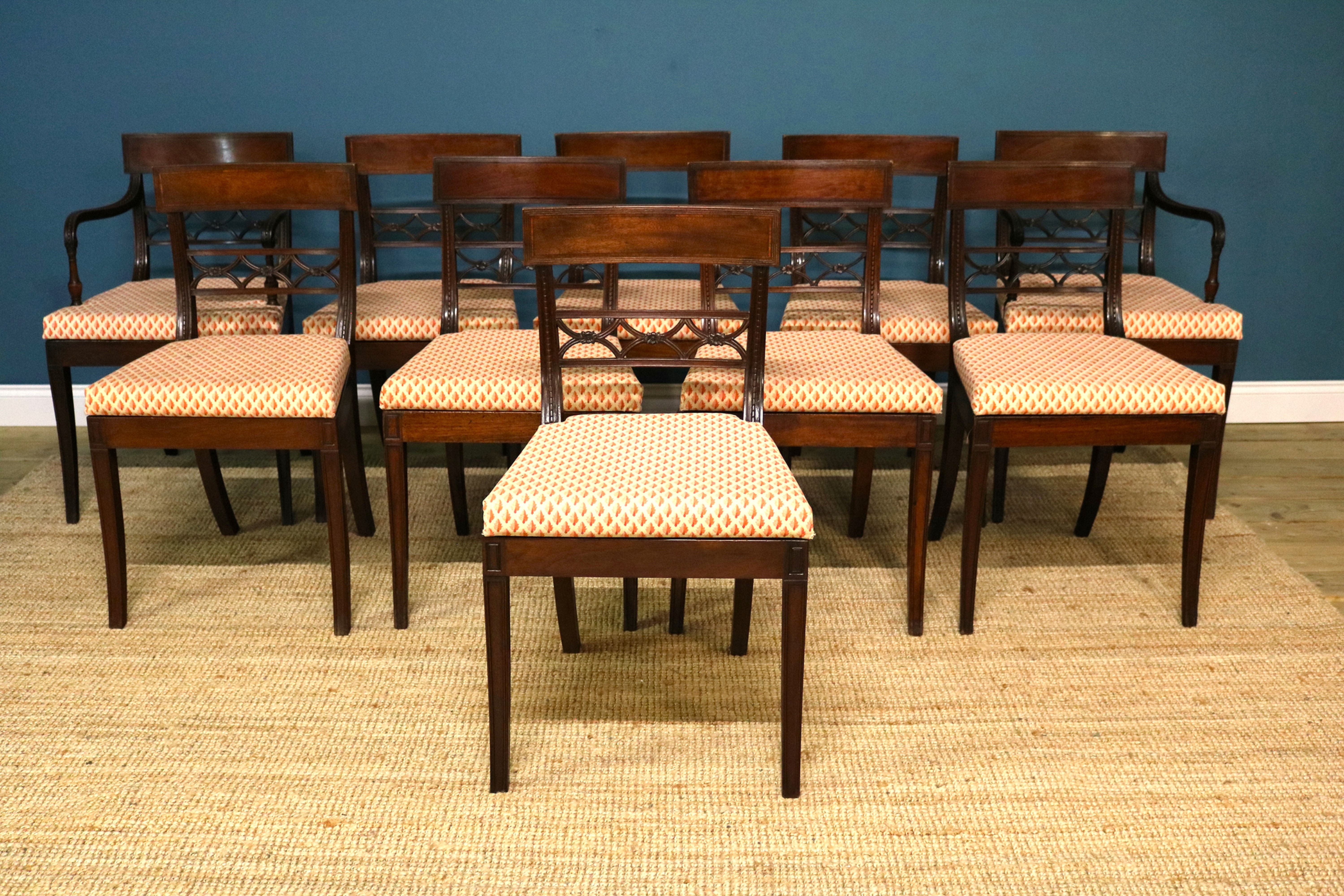 set of ten Regency-style chairs