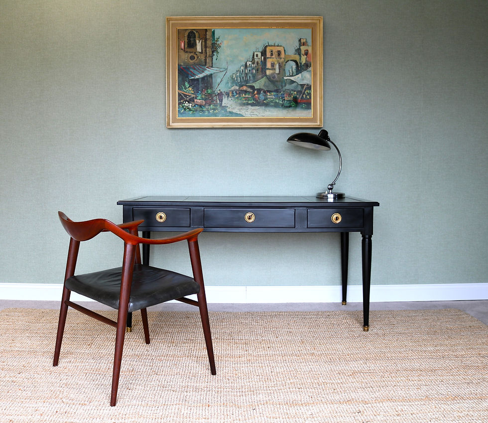 Thumbnail: Ebonized Writing Table, Late 19th Century Empire Style,