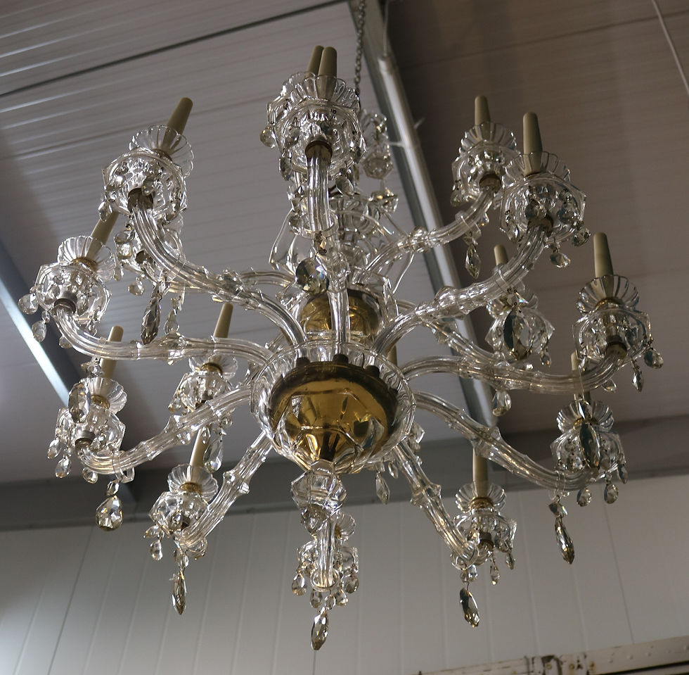 Thumbnail: Early 20th-century Spanish Two Tier 16 Arm Glass Chandelier