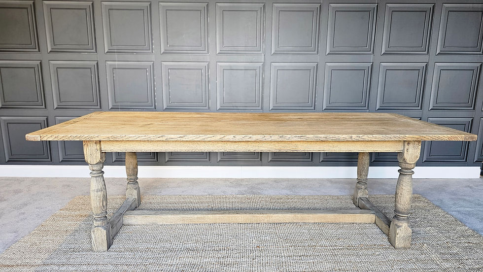 Thumbnail: Bleached Oak Farmhouse Dining Table