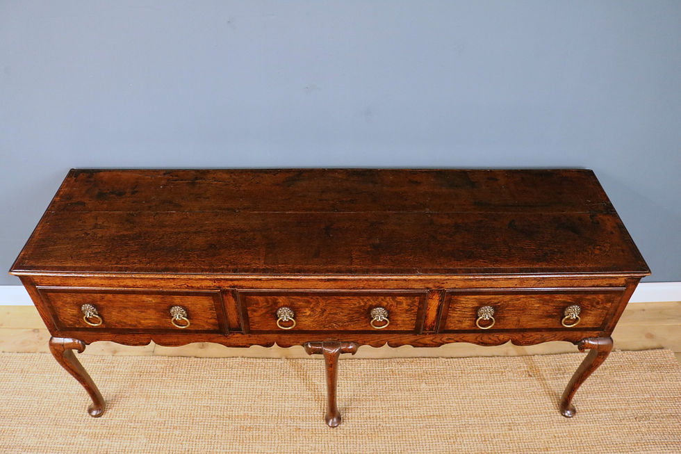 Thumbnail: 18th century crossbanded oak dresser base