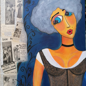 Portrait of a woman with gray hair