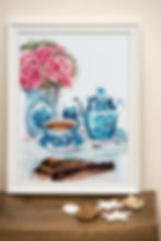 תמונה ממוזערת: תמונה של הדפס English Coffee עם מסגרת