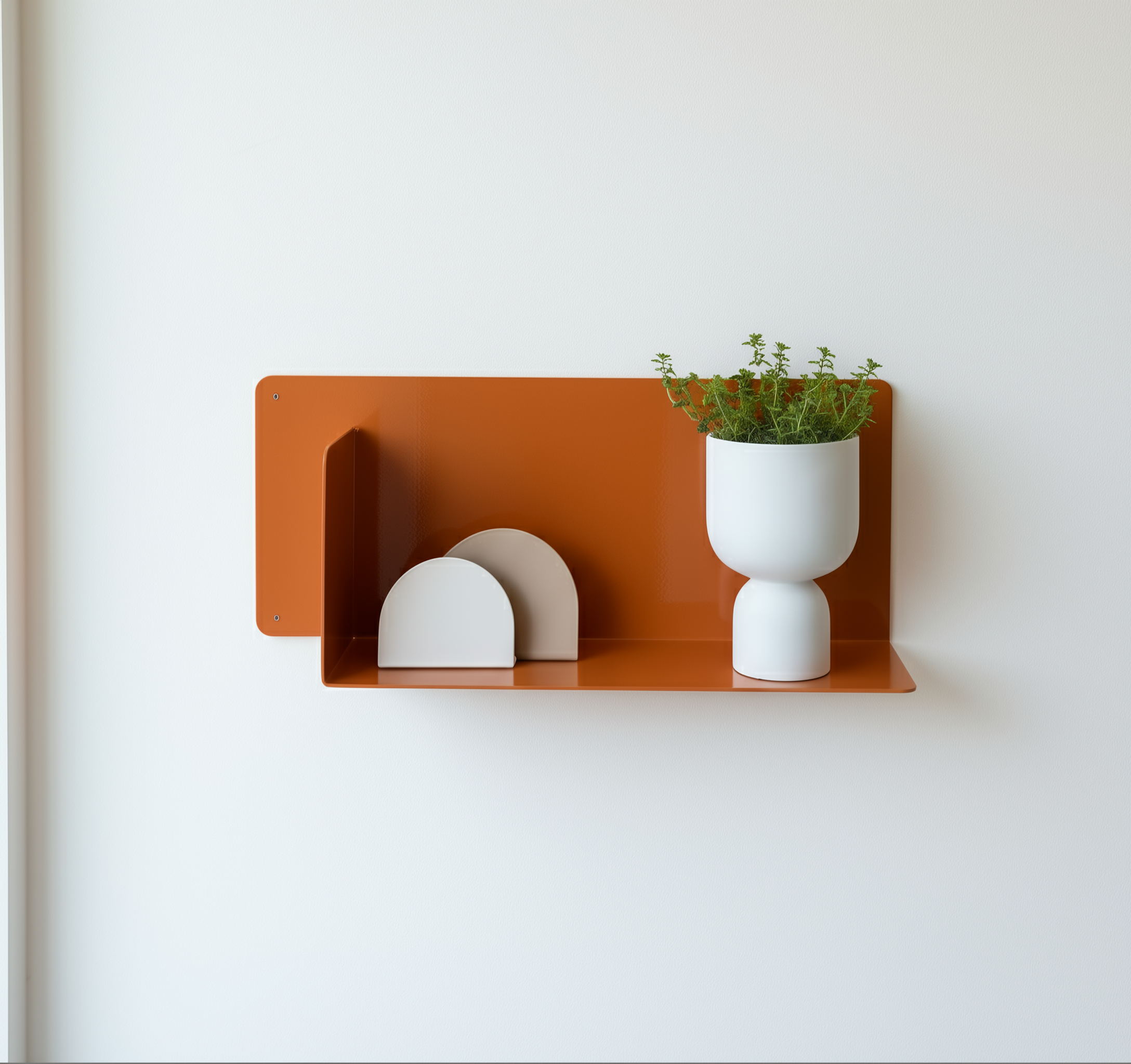 מדף מתכת כתום - 60 סמ 