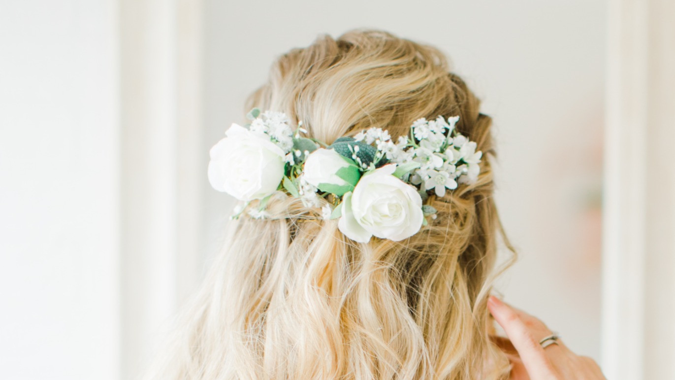Realistic faux flower hair accessories| Carter Hair & Makeup ...