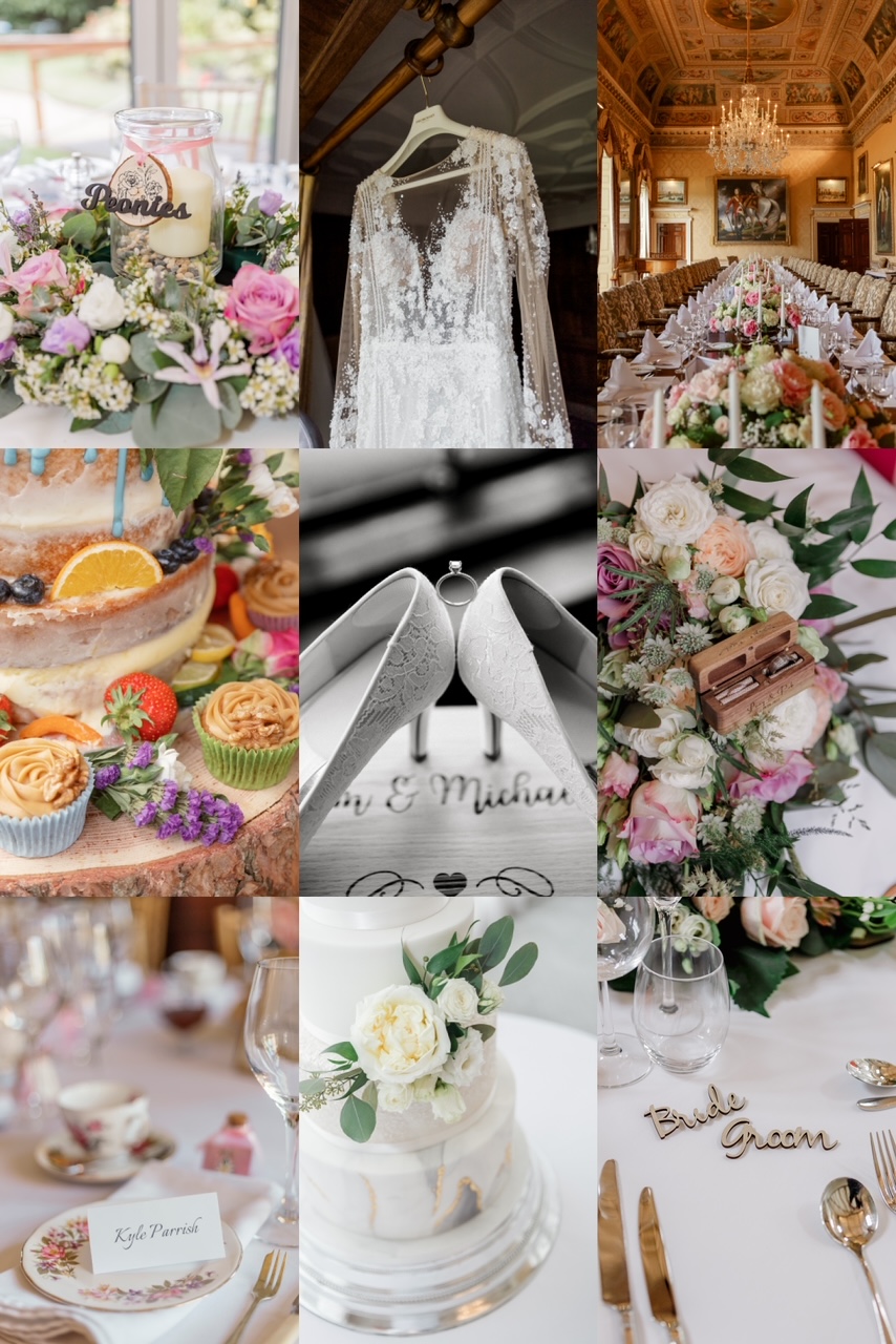 wedding shoes and wedding dress