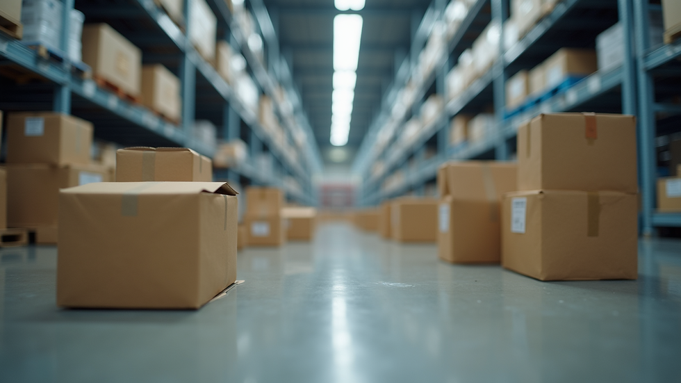 Close-up view of customized industrial packaging materials on factory floor