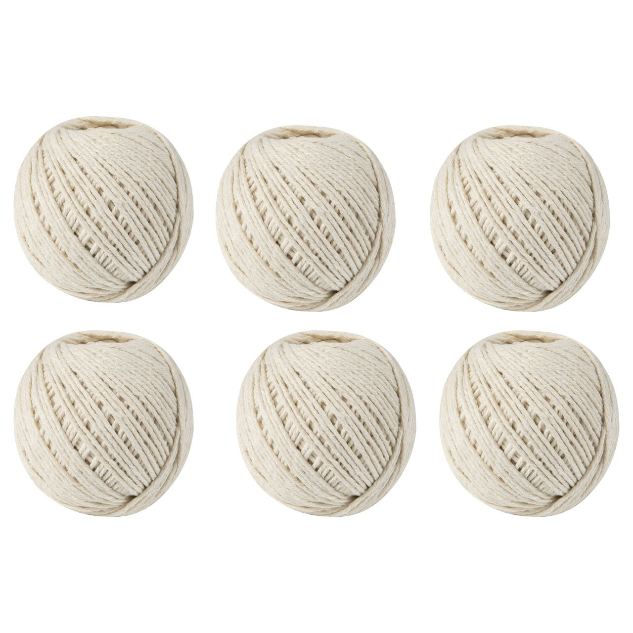 Set 6 ghem sfoara bumbac , 100gr, culoare alb