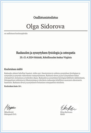 Osallistumistodistus