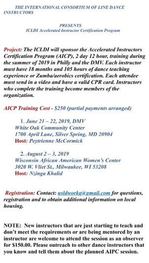 Accelerated Line Dance Instructor Certification Program