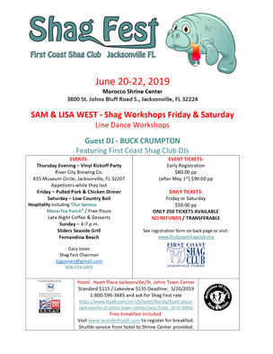 Event: Shag Fest 6/20-22, 2019